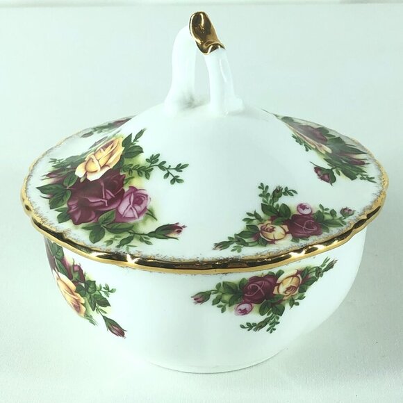 ROYAL ALBERT Old Country Roses Sugar Bowl W. Lid Fine Bone China ELEGANT - Picture 2 of 10